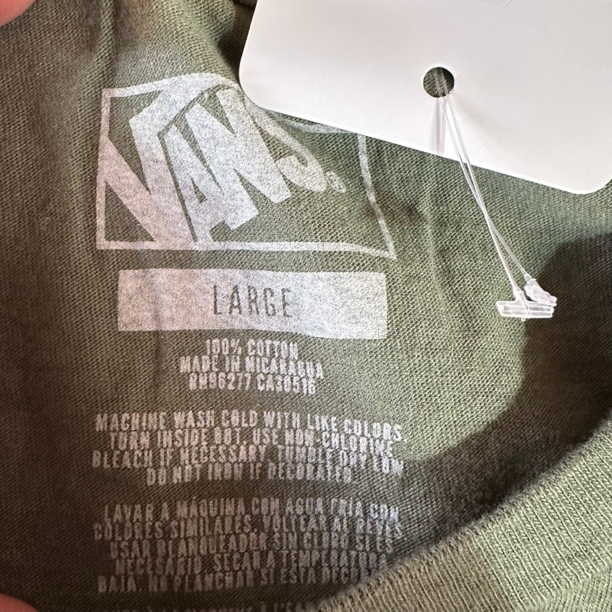 VANS off the wall T-Shirt Mens Large Green Short Sleeve