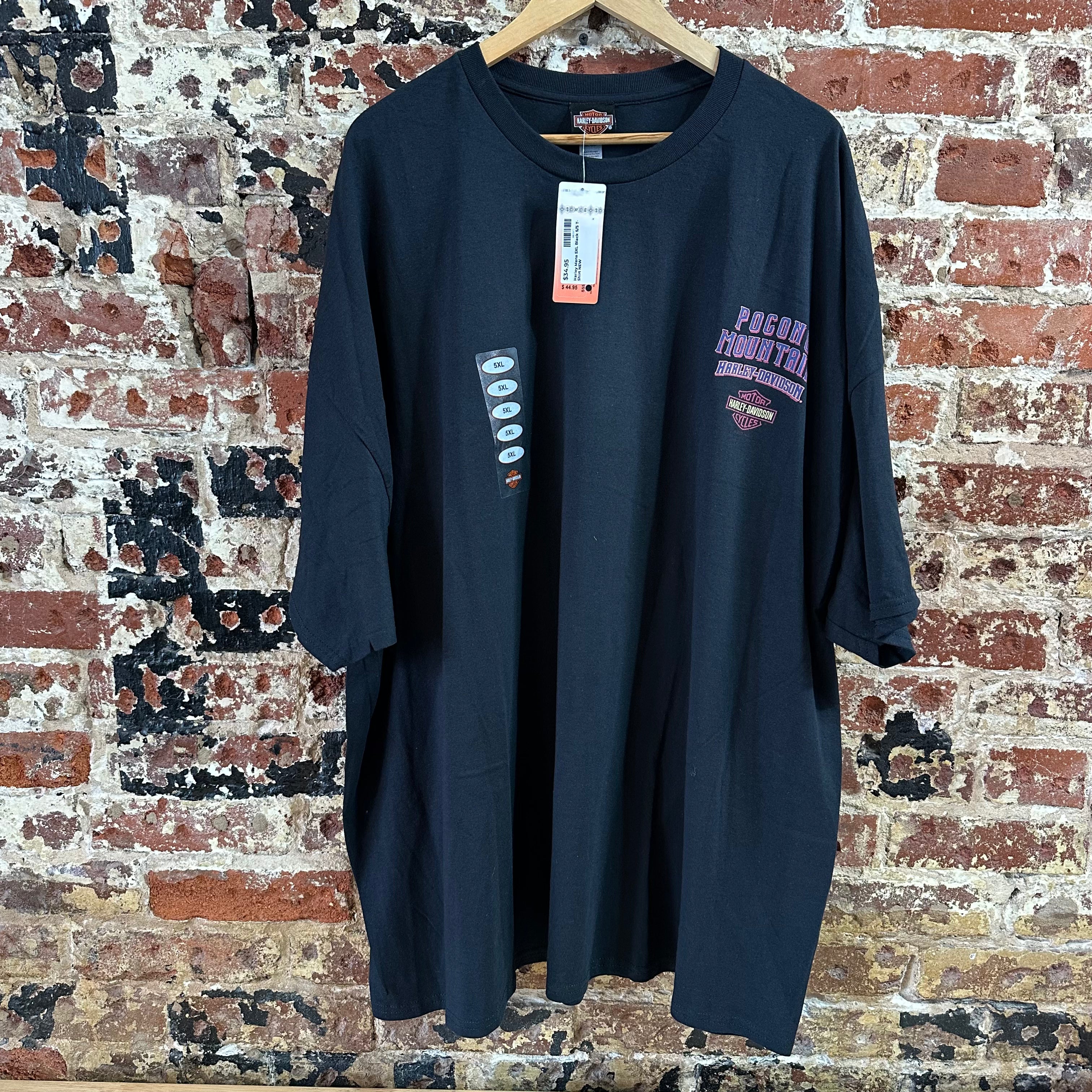 Harley Davidson Men's 5XL Short Sleeve Black T-Shirt NEW