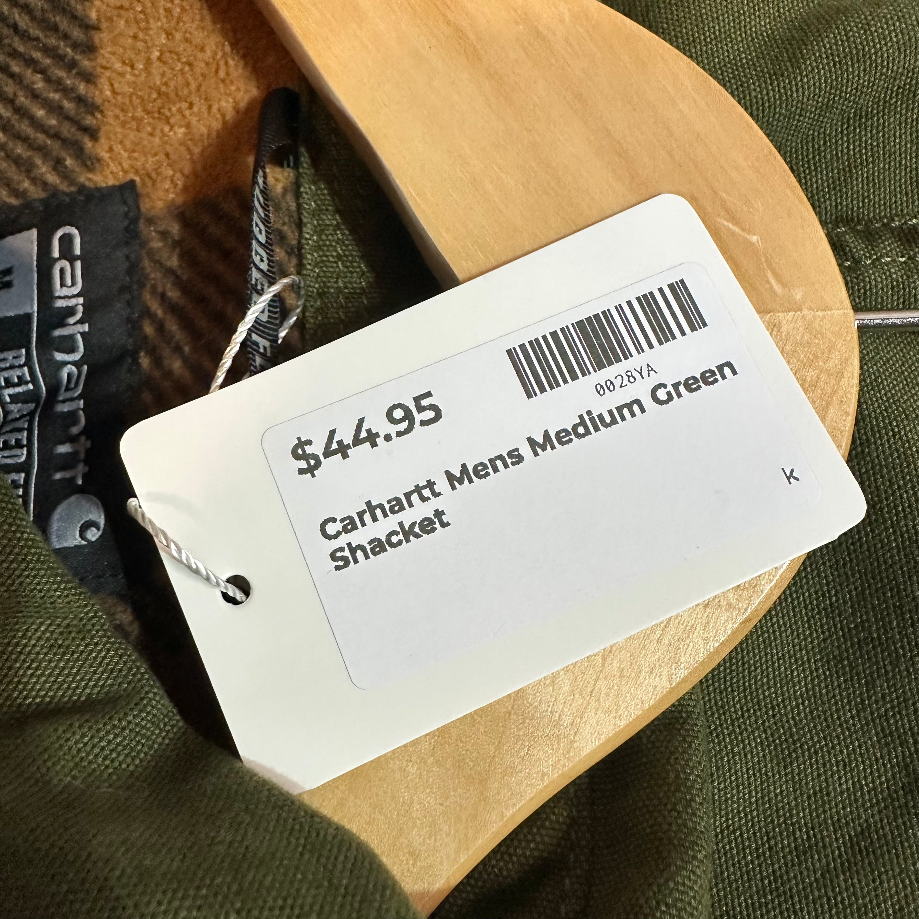 Carhartt Mens Medium Green Flannel Shirt