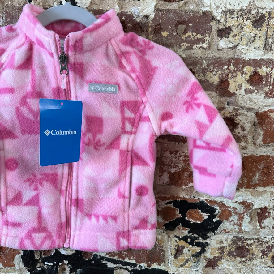 Columbia Fleece Jacket Size 6-12 Months Girls Pink NEW