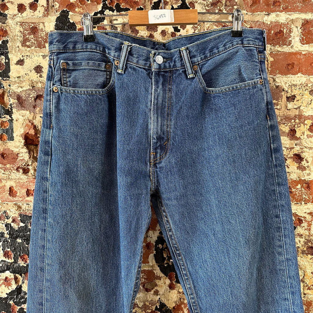 Levi's 505 Mens 36x32 Blue Jeans