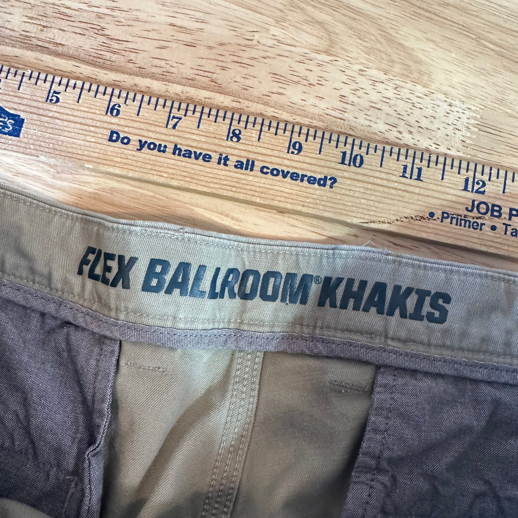 Duluth Trading Pants Mens 34x34 Biege Flex Ballroom Khakis Outdoor Casual
