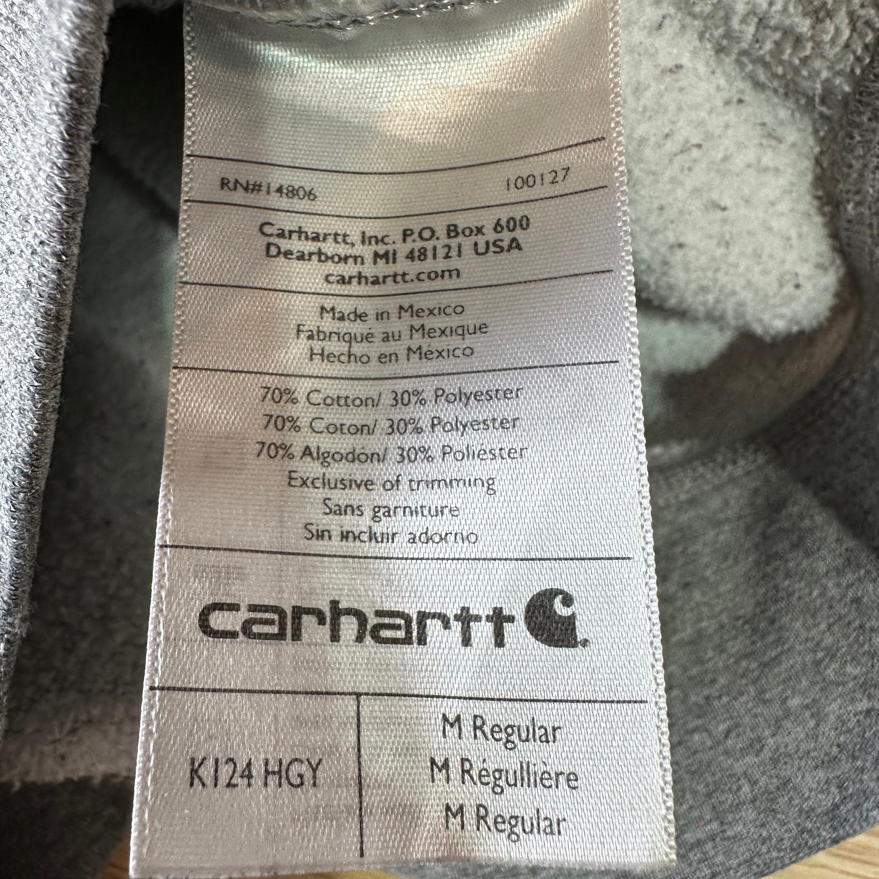 Carhartt Sweatshirt Mens Gray Crewneck Size Medium Original Fit