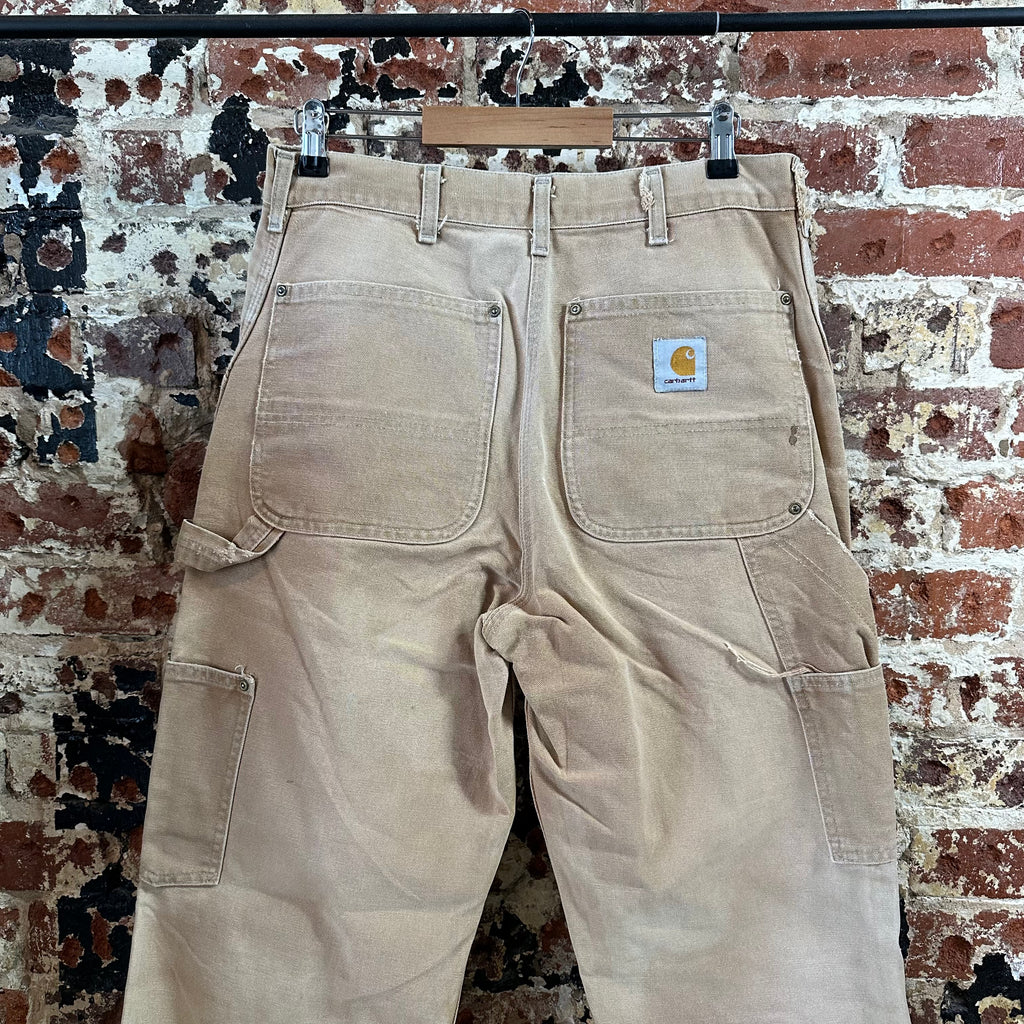 VTG Carhartt 62W Brown Mens 33x30 Double Knee Pants