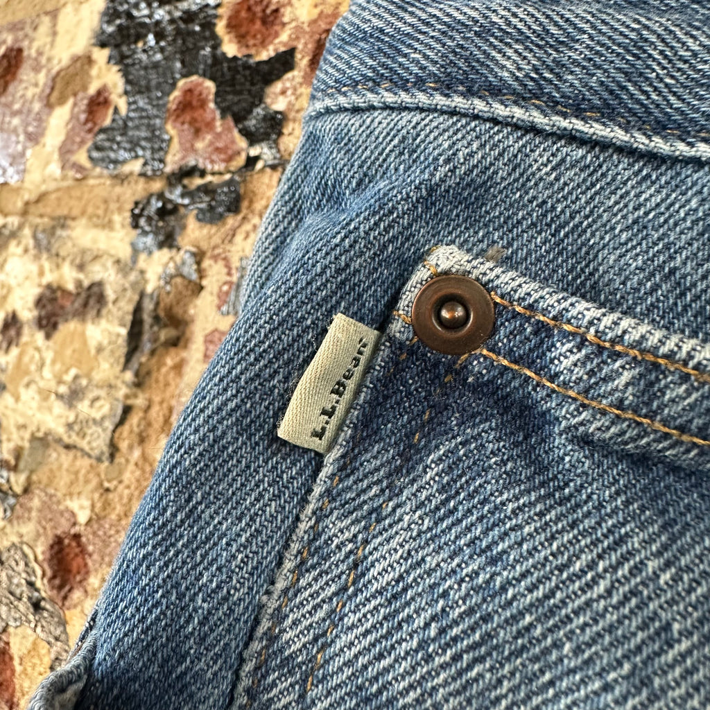 LL Bean Mens 38x30 Flannel lined Blue Jeans