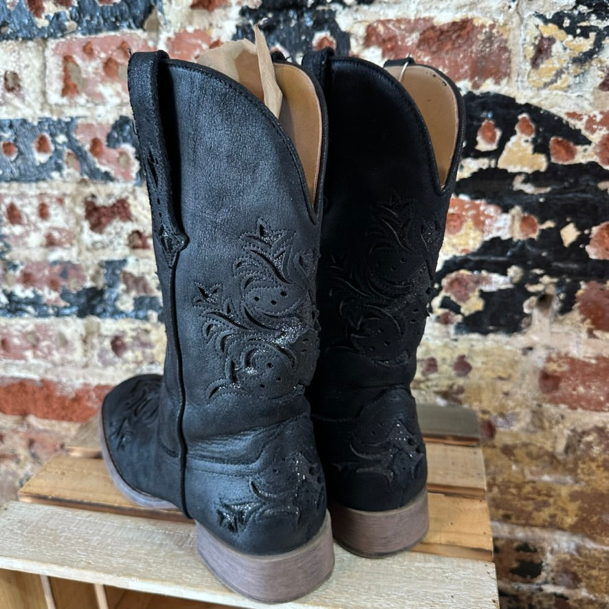 Roper Woman's 9 Black Western Boots