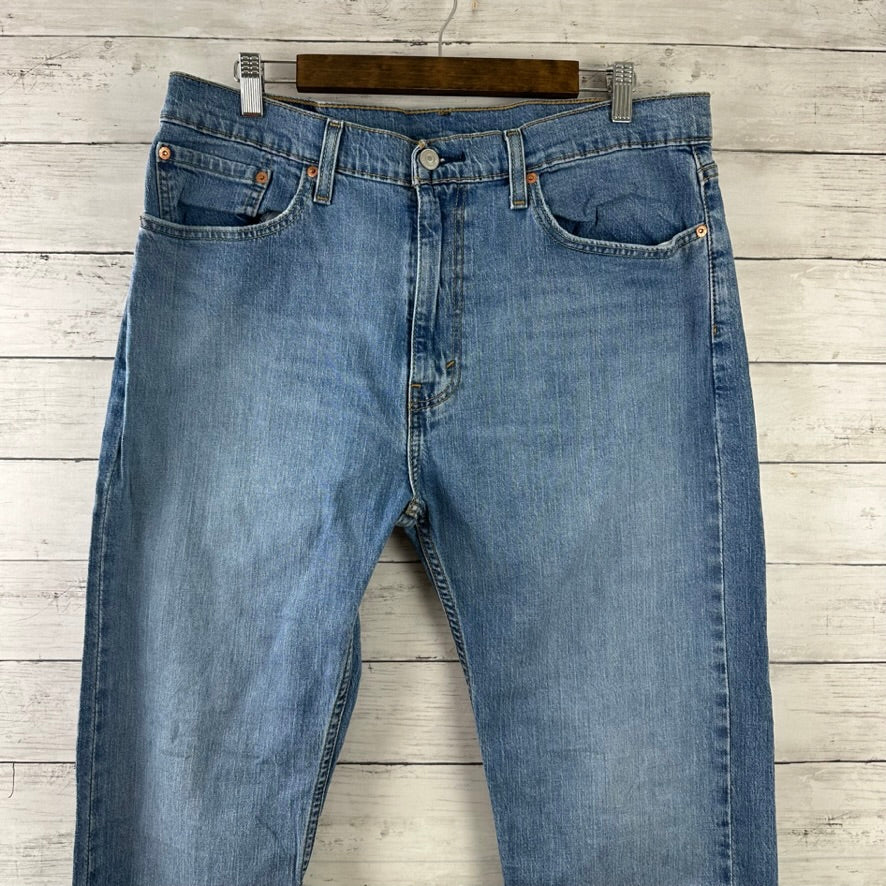 Levis 505 Jeans Mens 36x32 Regular Zip fly Blue denim Levi's