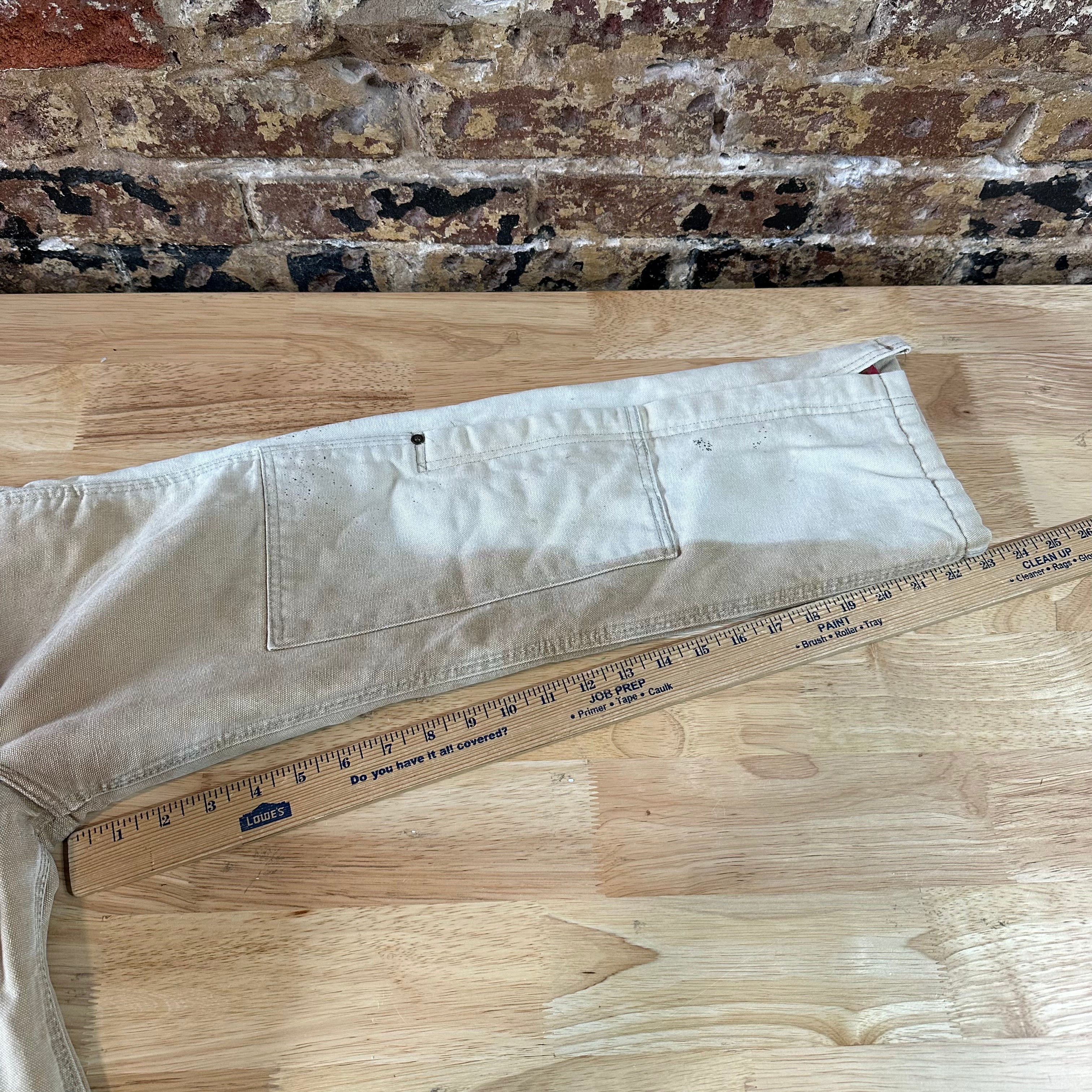 Vintage Carhartt Boy's Medium Brown Bib Insulated Overalls Double Knee Farm Bibs