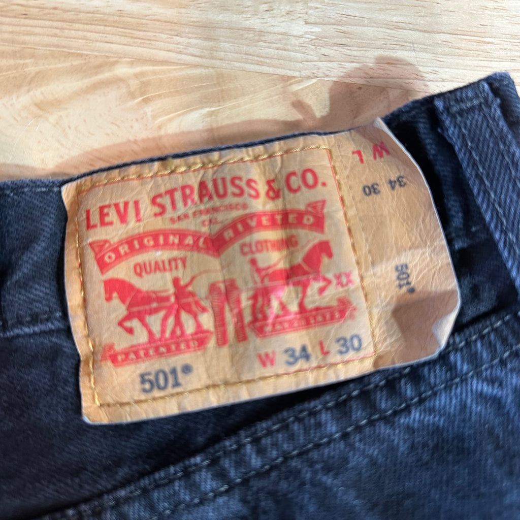 Levi's Mens 34x30 Black Jeans