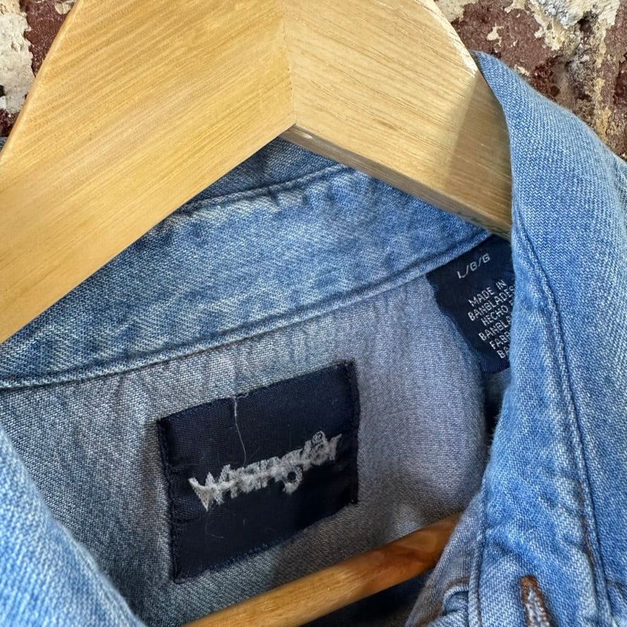 Wrangler Mens Large Button Up