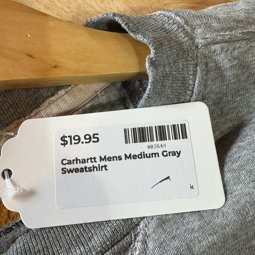 Carhartt Sweatshirt Mens Gray Crewneck Size Medium Original Fit