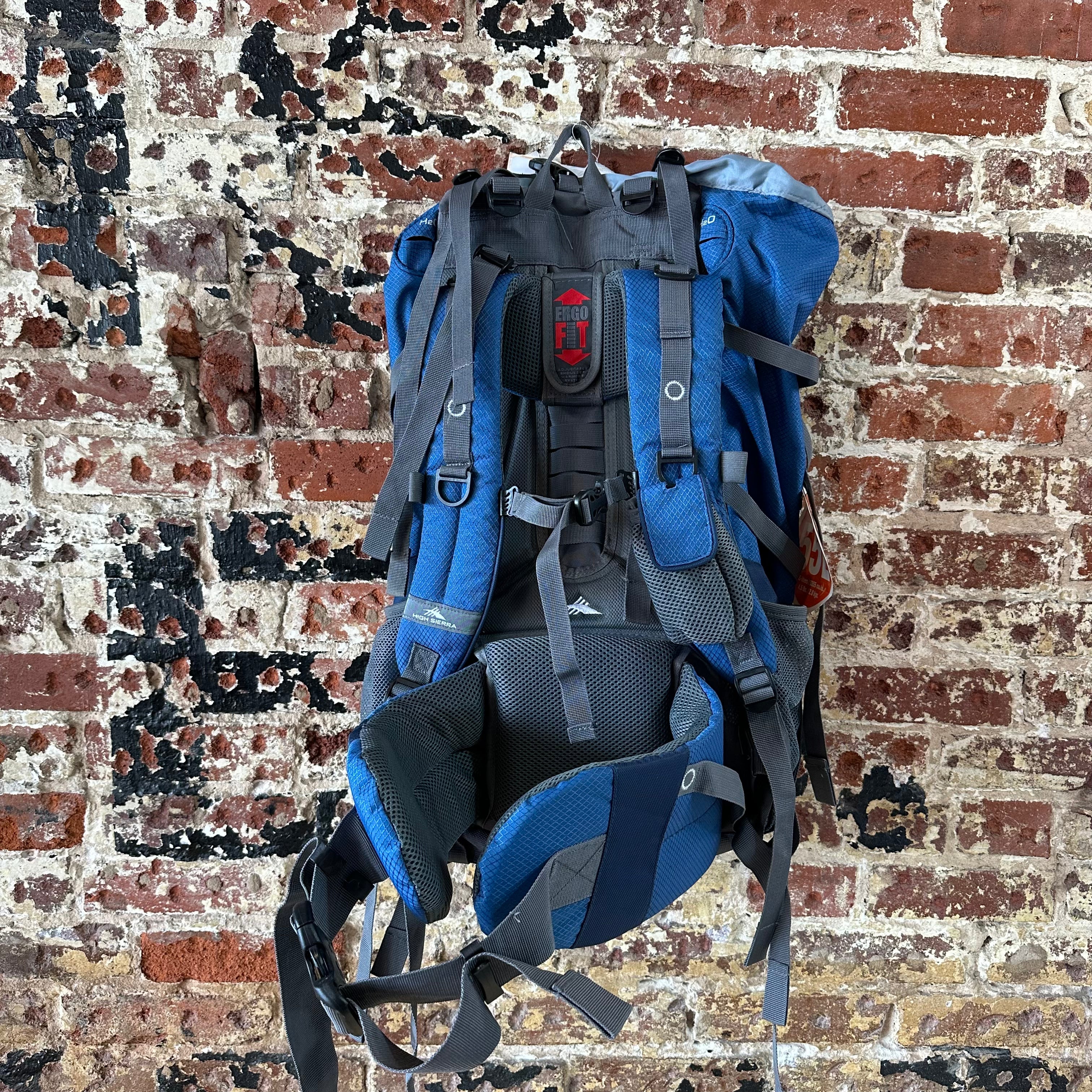 High Sierra Explorer 55 Liter Hiking Backpack Blue 55L NEW