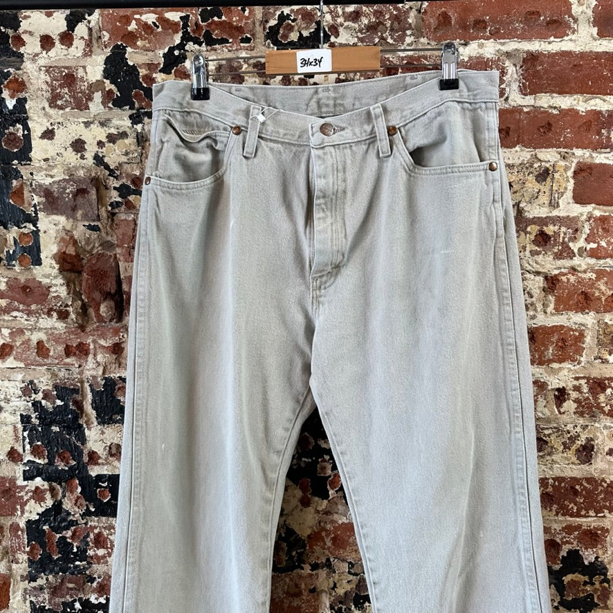 Wrangler Mens 34x34 Tan Jeans