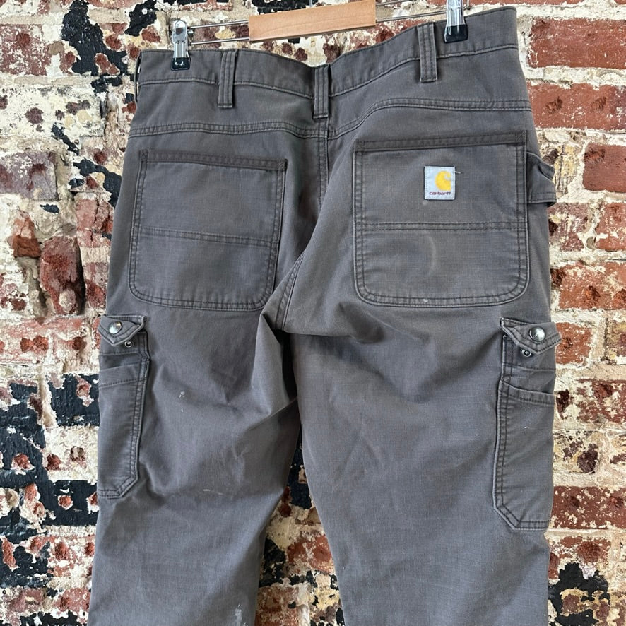 Carhartt Mens 34x32 Gray Cargo Pants