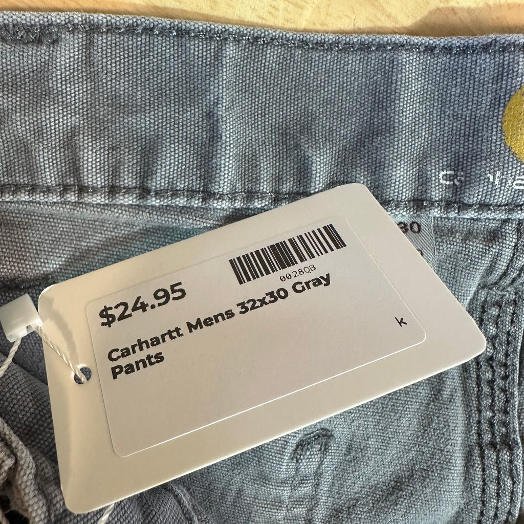 Carhartt Mens 32x30 Gray Pants