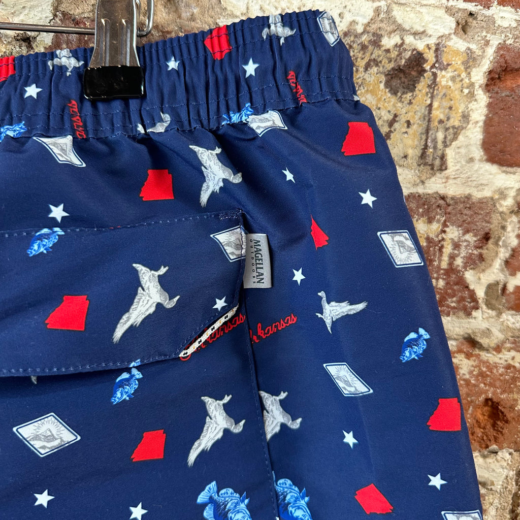Magellan Mens 2XL Blue Arkansas Shorts