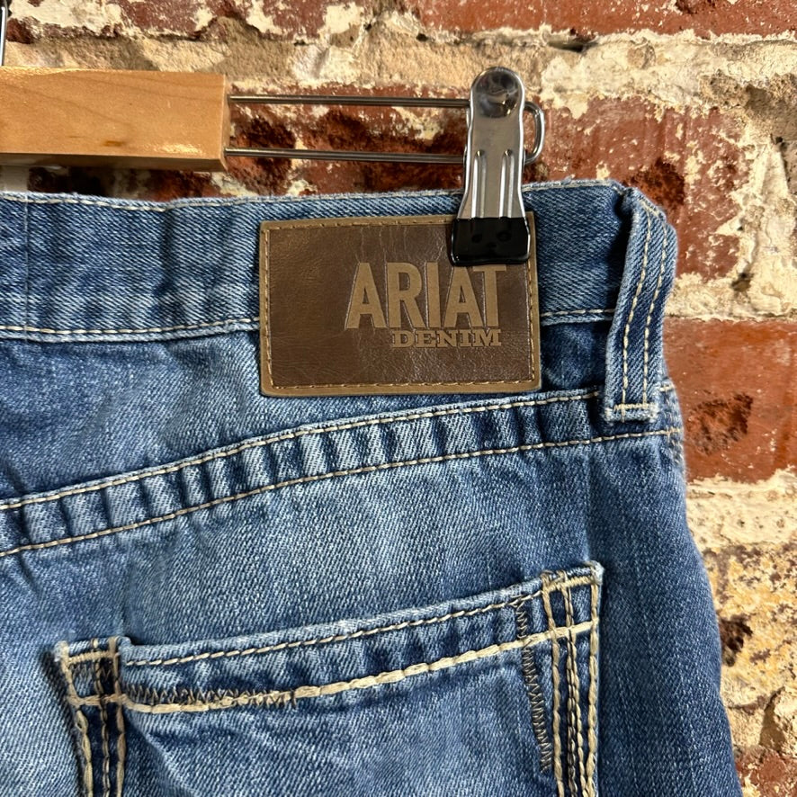 Ariat M5 Straight Blue Jeans Men's 32x34 Western Cowboy