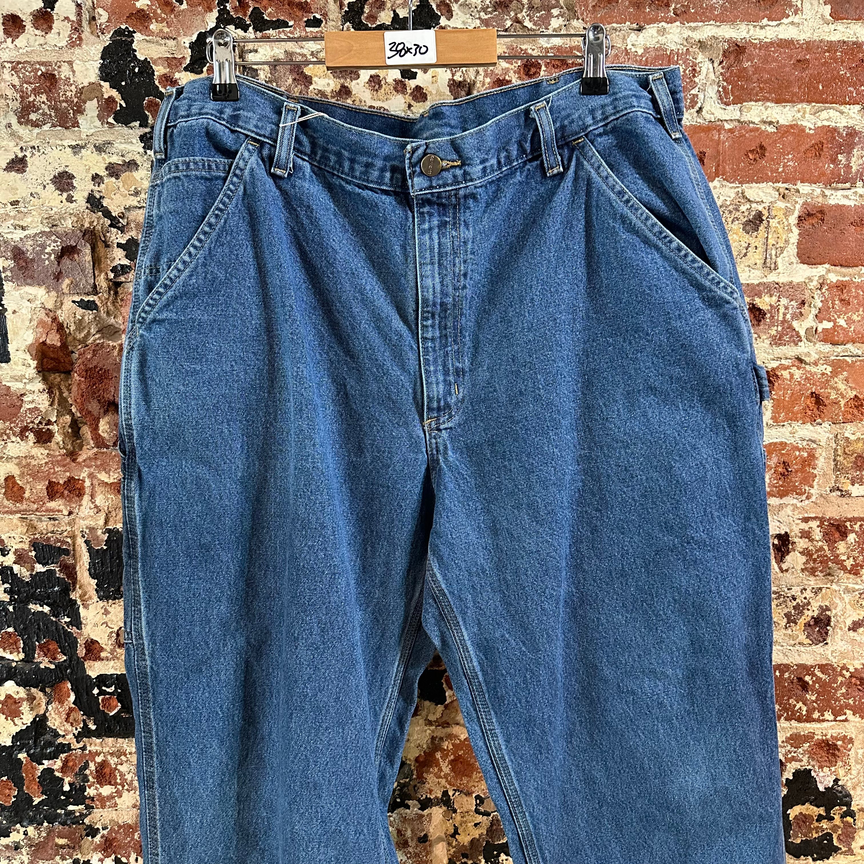 Carhartt Mens 38x30 Blue Jeans