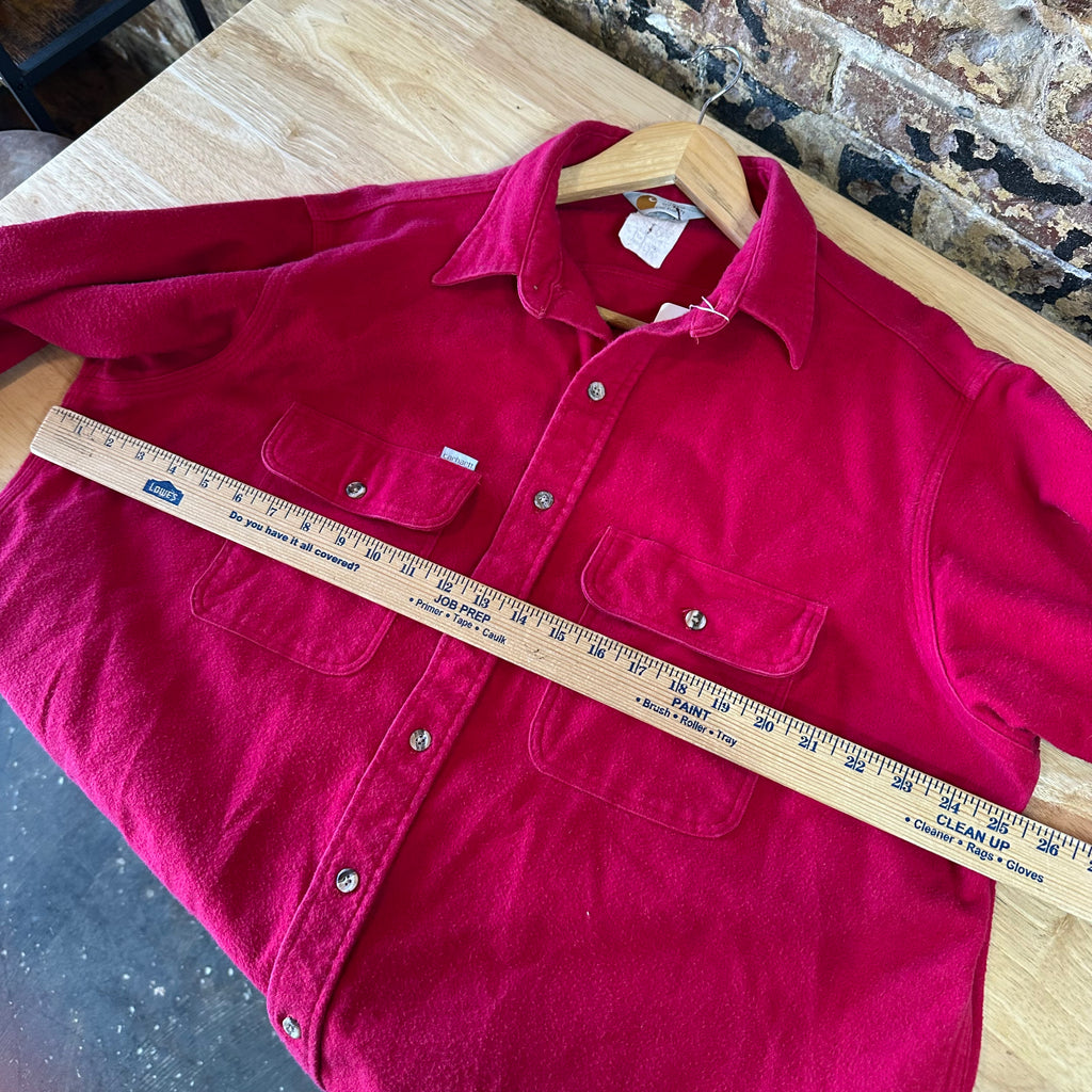 Vintage Carhartt Chamois Flannel Shirt USA Mens 3XL Workwear Red