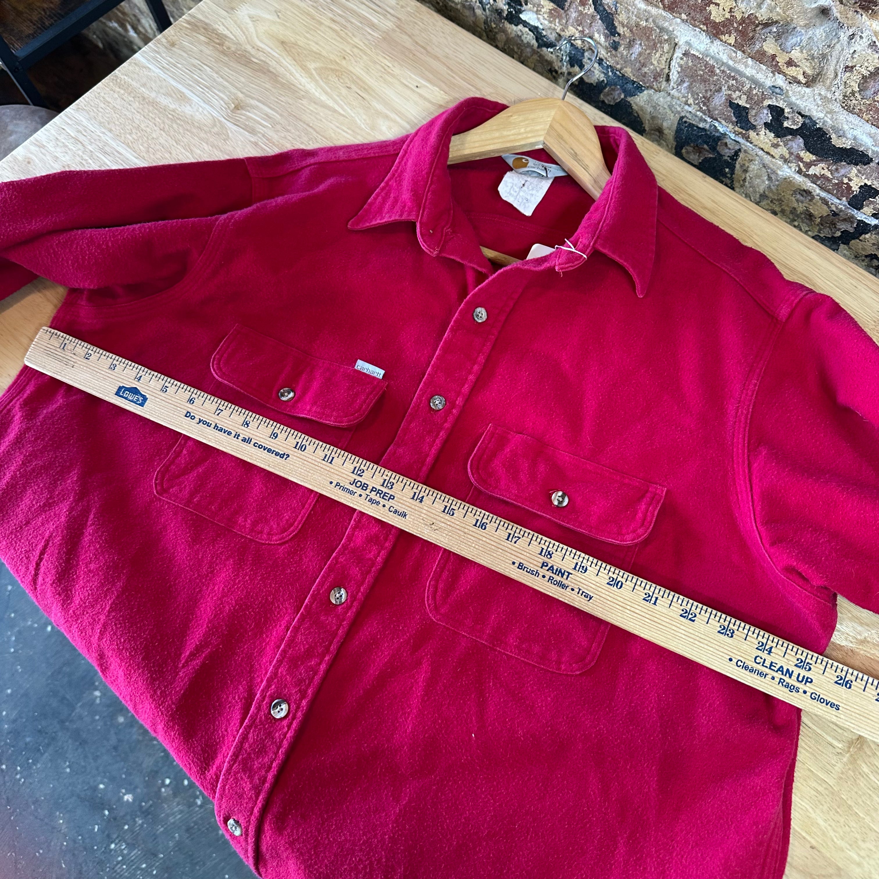 Vintage Carhartt Chamois Flannel Shirt USA Mens 3XL Workwear Red