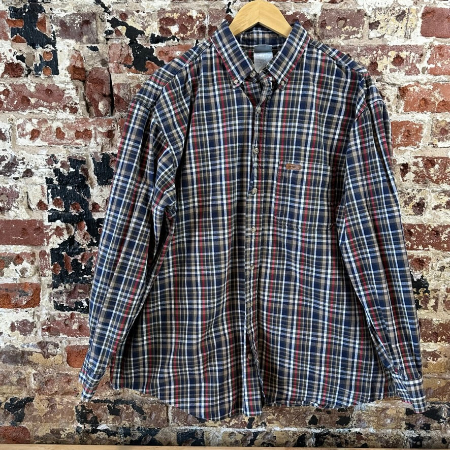 VTG Carhartt L/S Button Shirt Mens 2XL