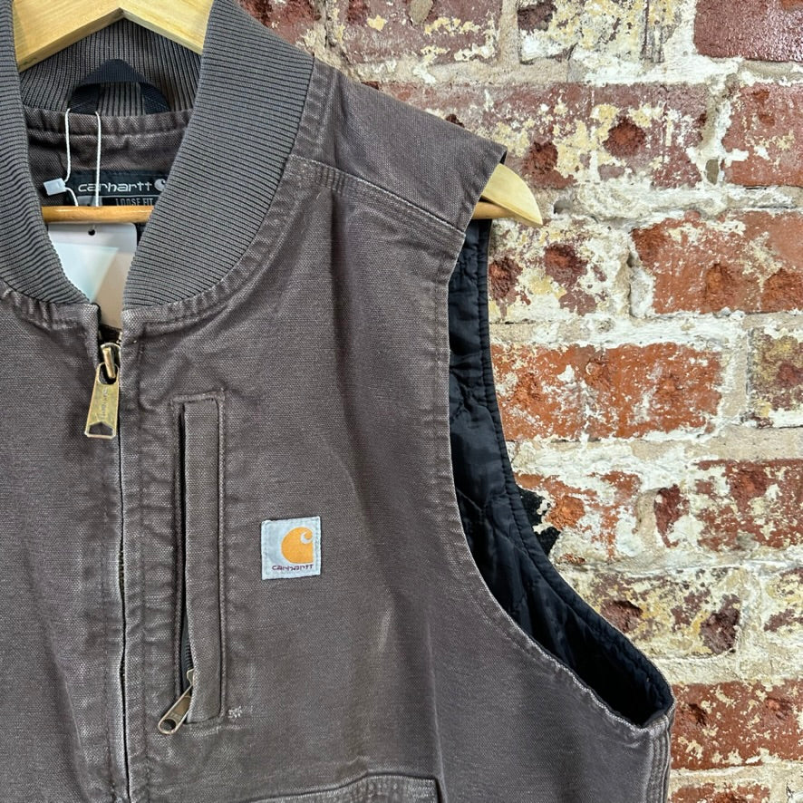 Carhartt Dark Brown Lined Men's Large Vest