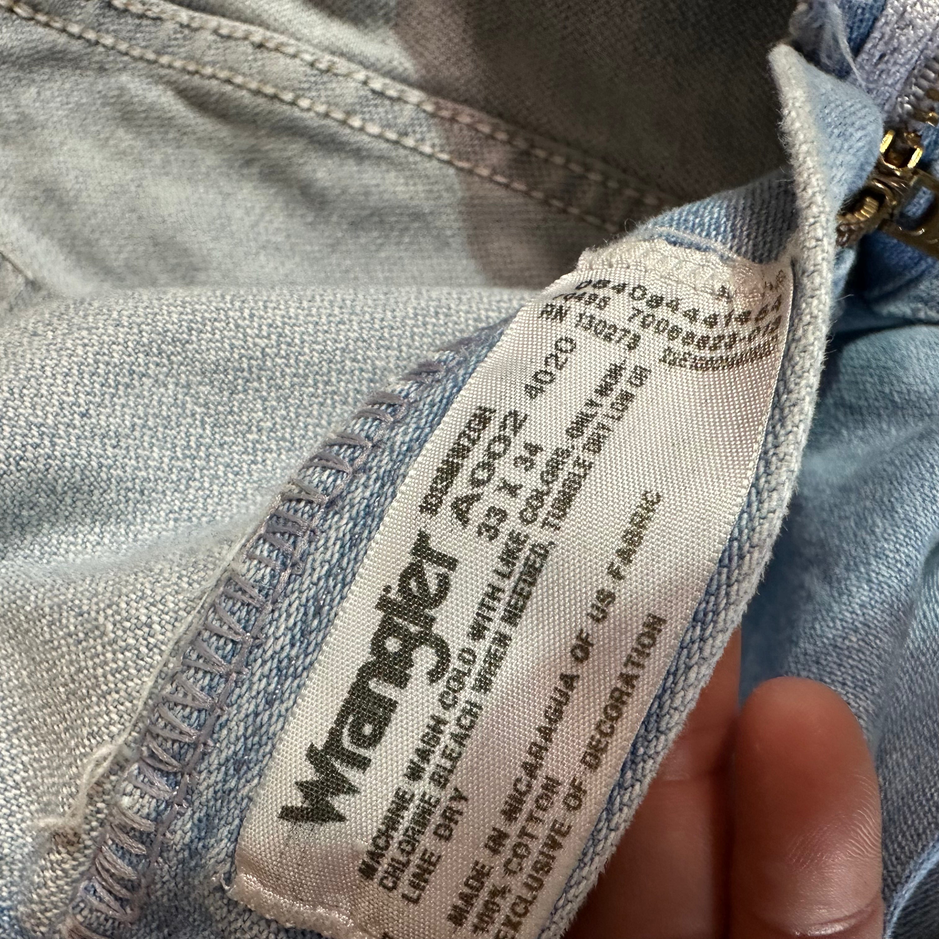 Wrangler Mens 33x34 Light Blue Jeans