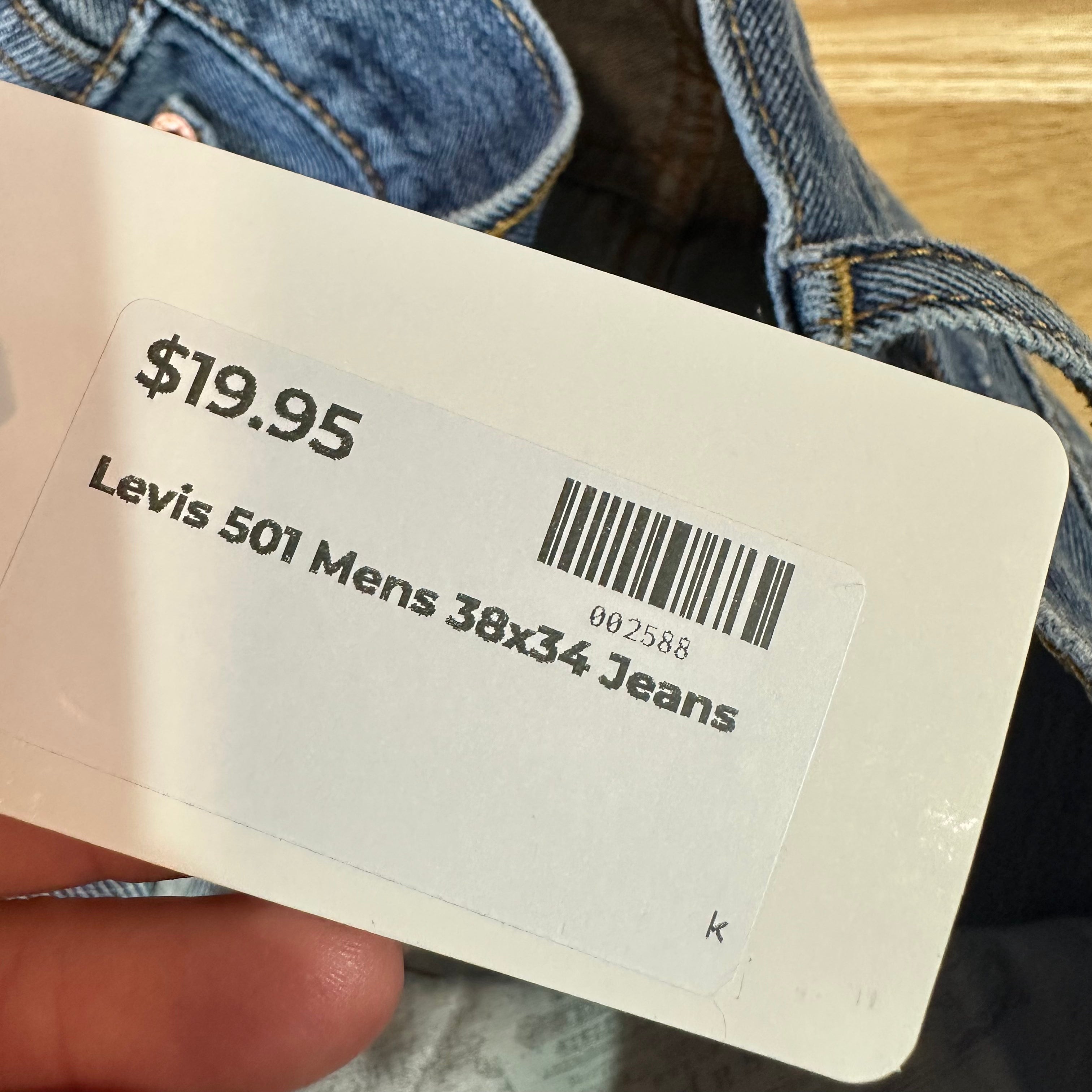 Levi's 501 Mens 38x34 Blue Jeans