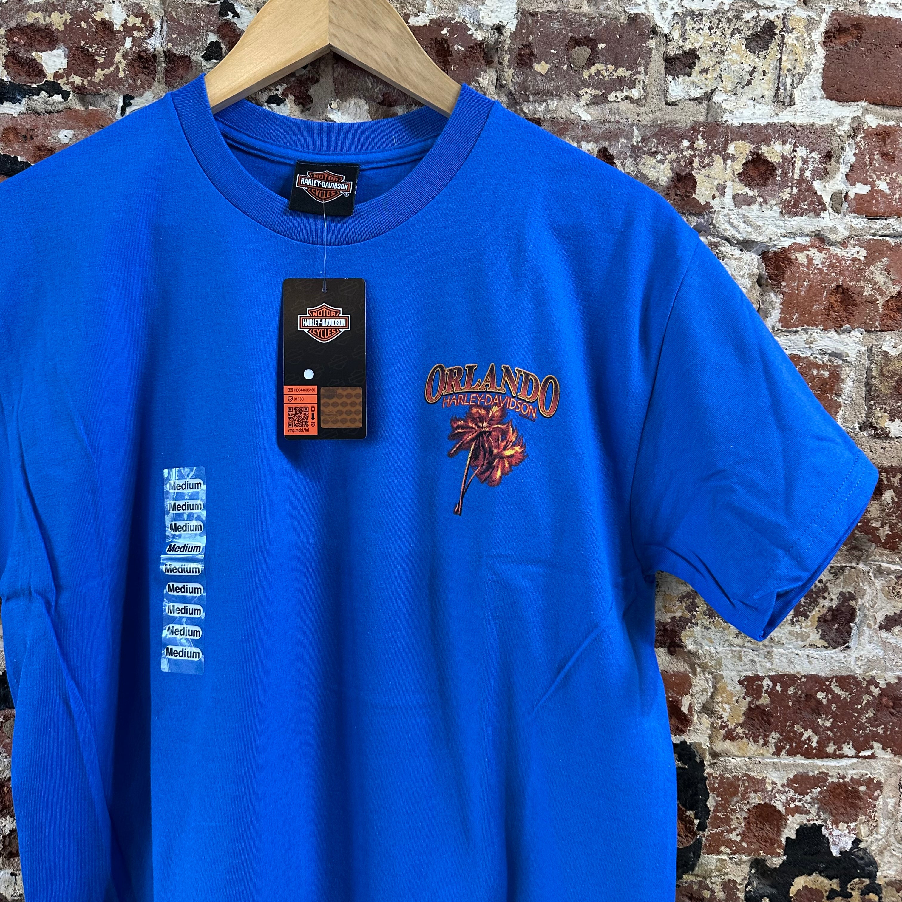 Harley Davidson Men's Medium Short Sleeve Blue T-Shirt