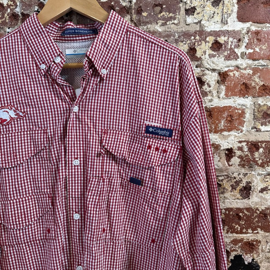 Columbia PFG Men's Medium Arkansas HOGS Shirt