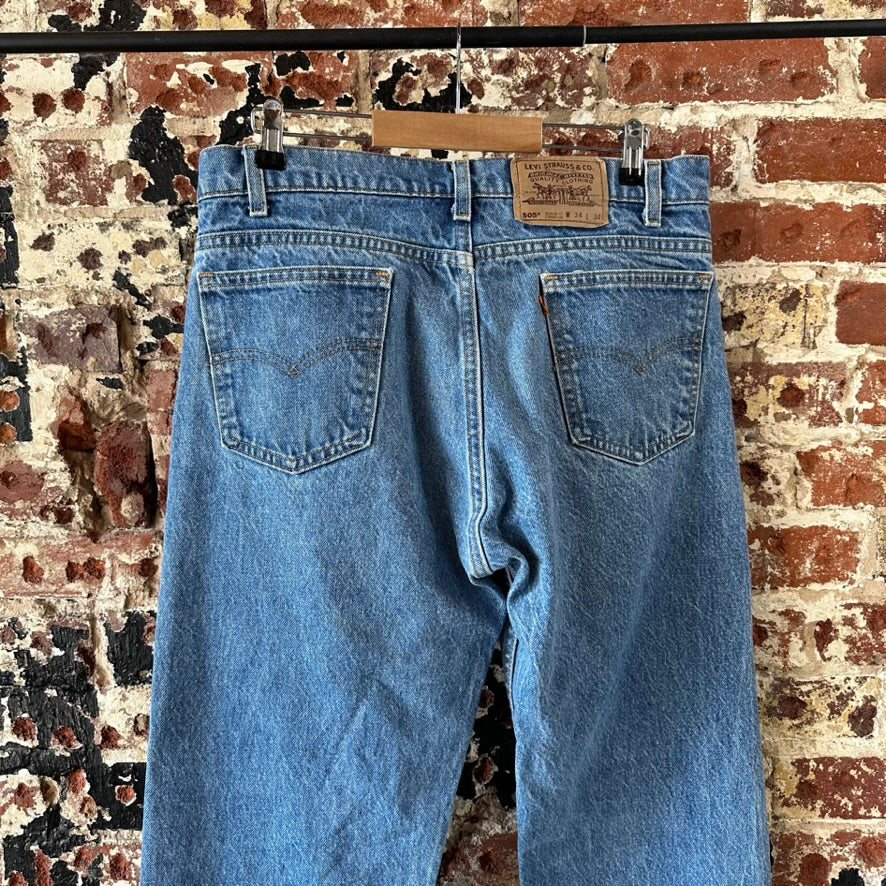 VTG Levis 505 Mens 34x34 Blue Jeans