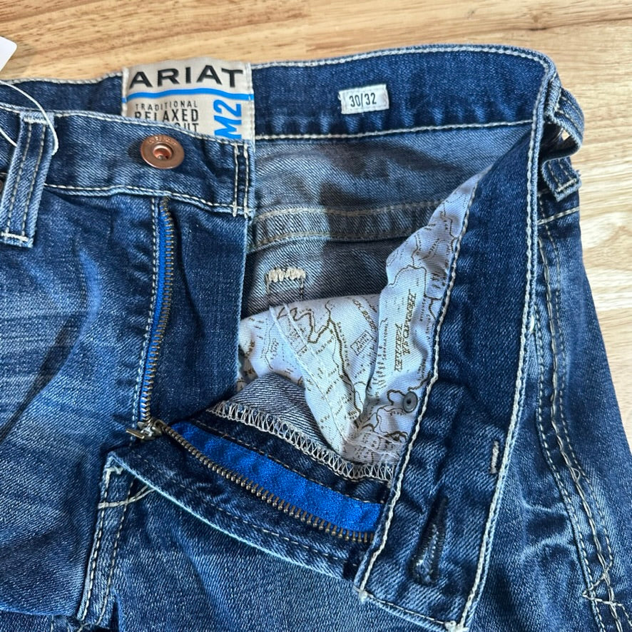Ariat M2 Mens 30x32 Blue Jeans