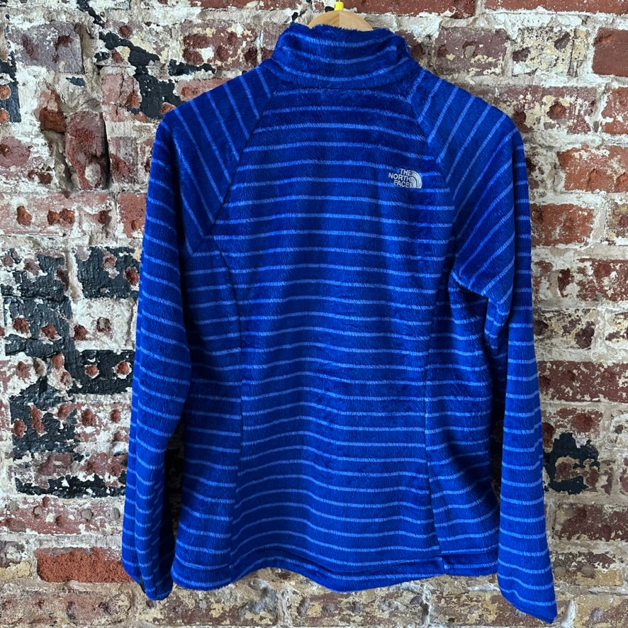 The North Face Women's Medium Full zip Fleece Purple Zip Striped