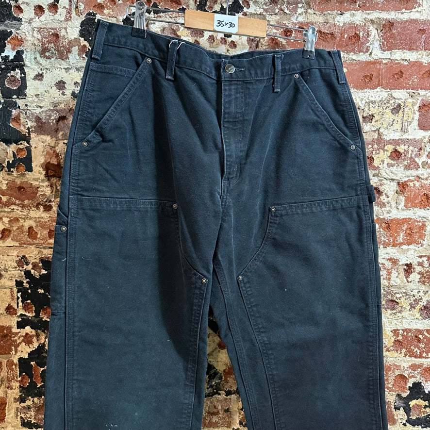Carhartt B136 BLK Mens 35x30 Double Knee Pants
