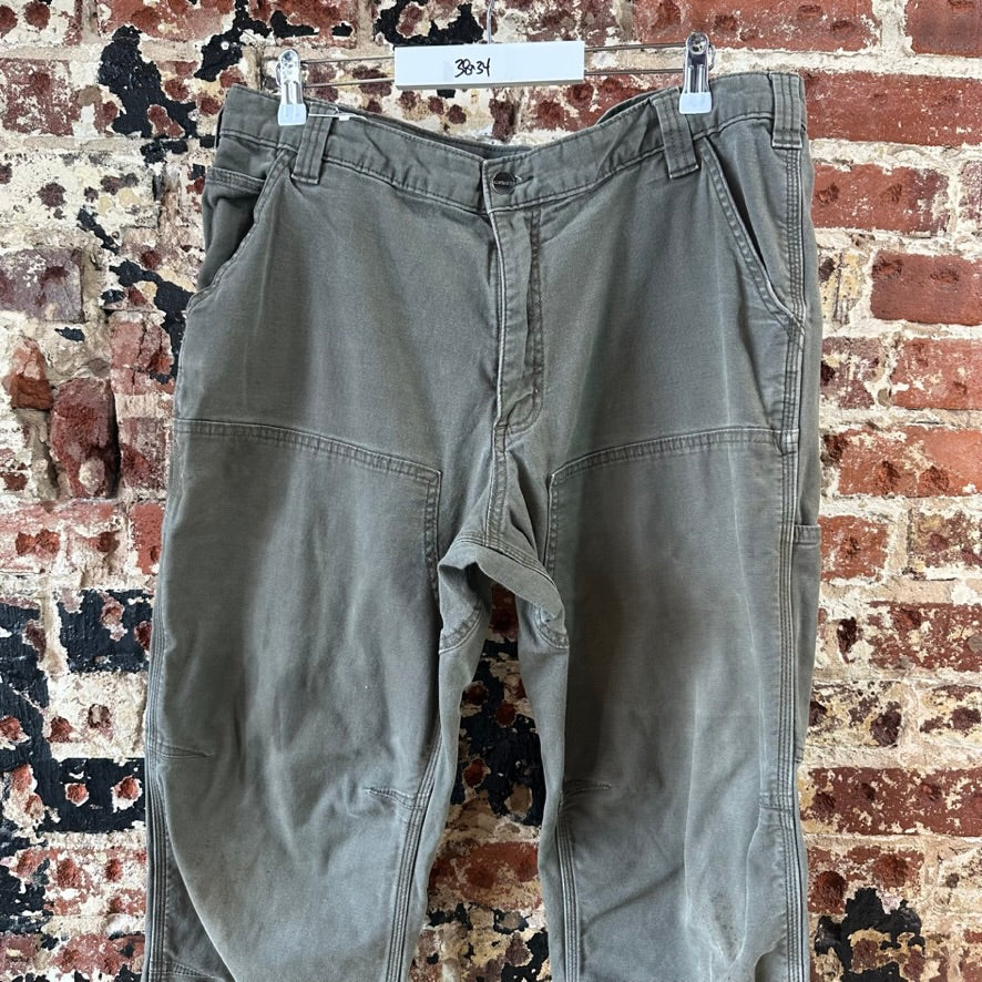Carhartt Mens 38x34 Green Double Knee Pants