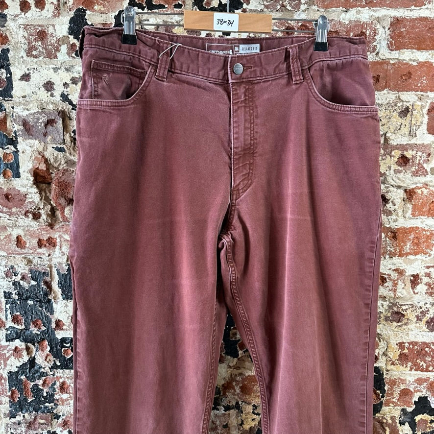 Carhartt Mens 38x34 Red Pants