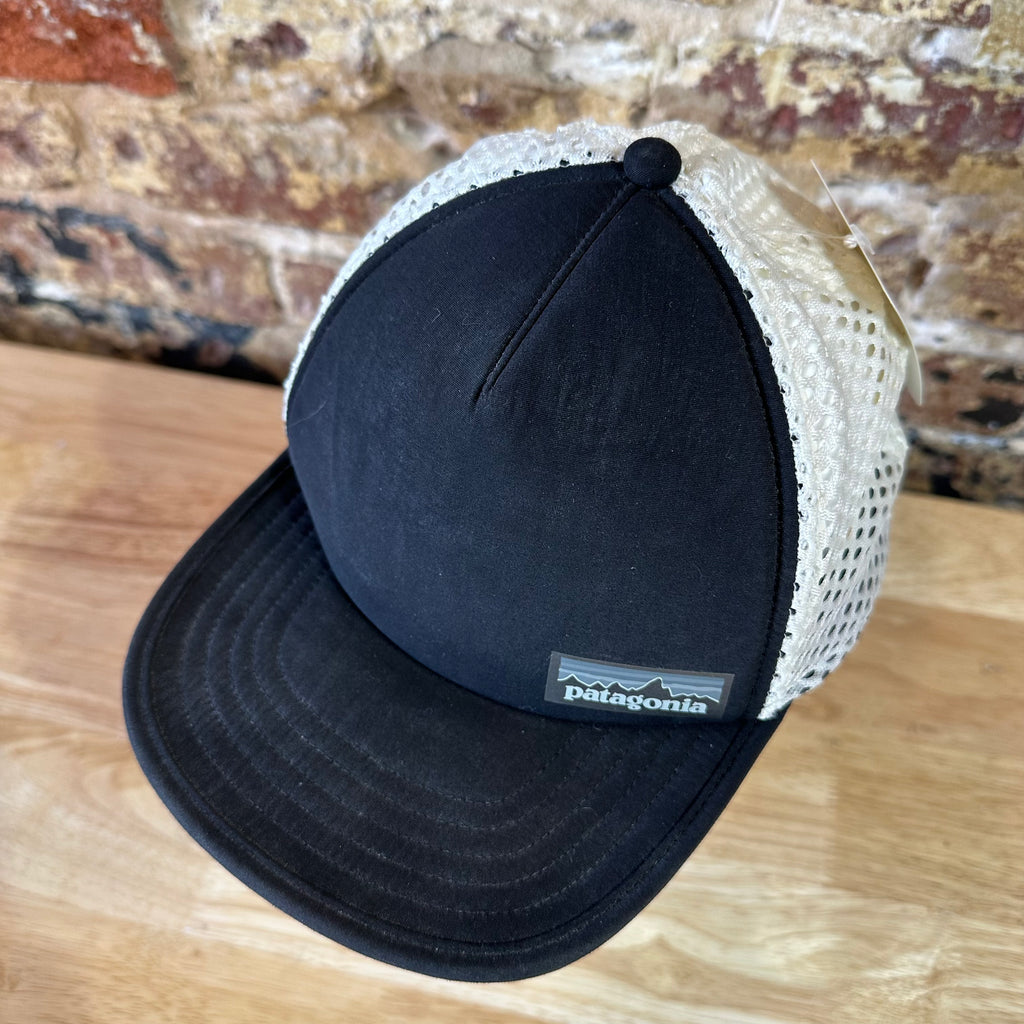 Patagonia Duckbill Black &amp; White Mesh Adjustable Running Hat / Cap
