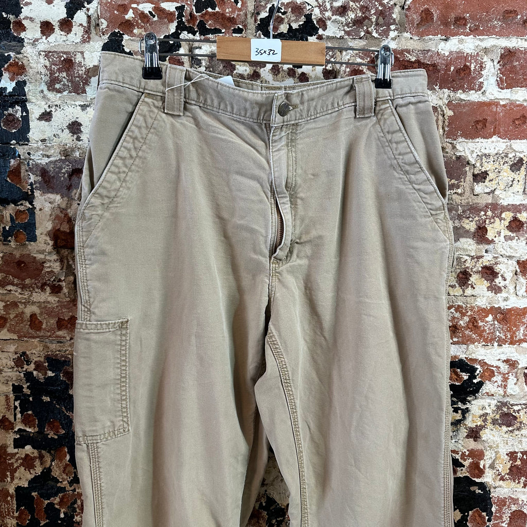 Carhartt Mens 35x32 Tan Pants