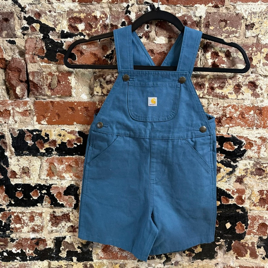 Carhartt Short Overalls Blue toddler boys Size 4T Bibs Shortalls