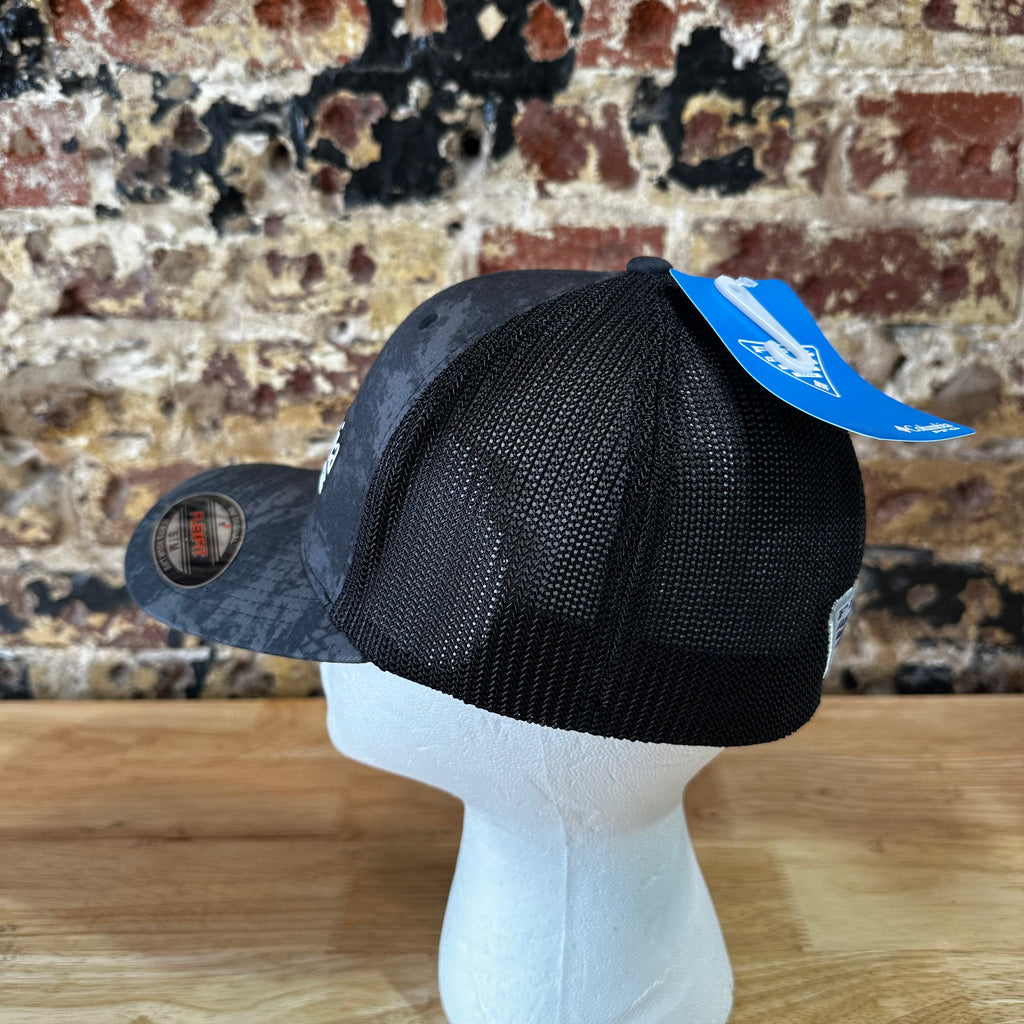 Columbia PFG Hat S/S Black Gray Camo Mesh back Logo NWT