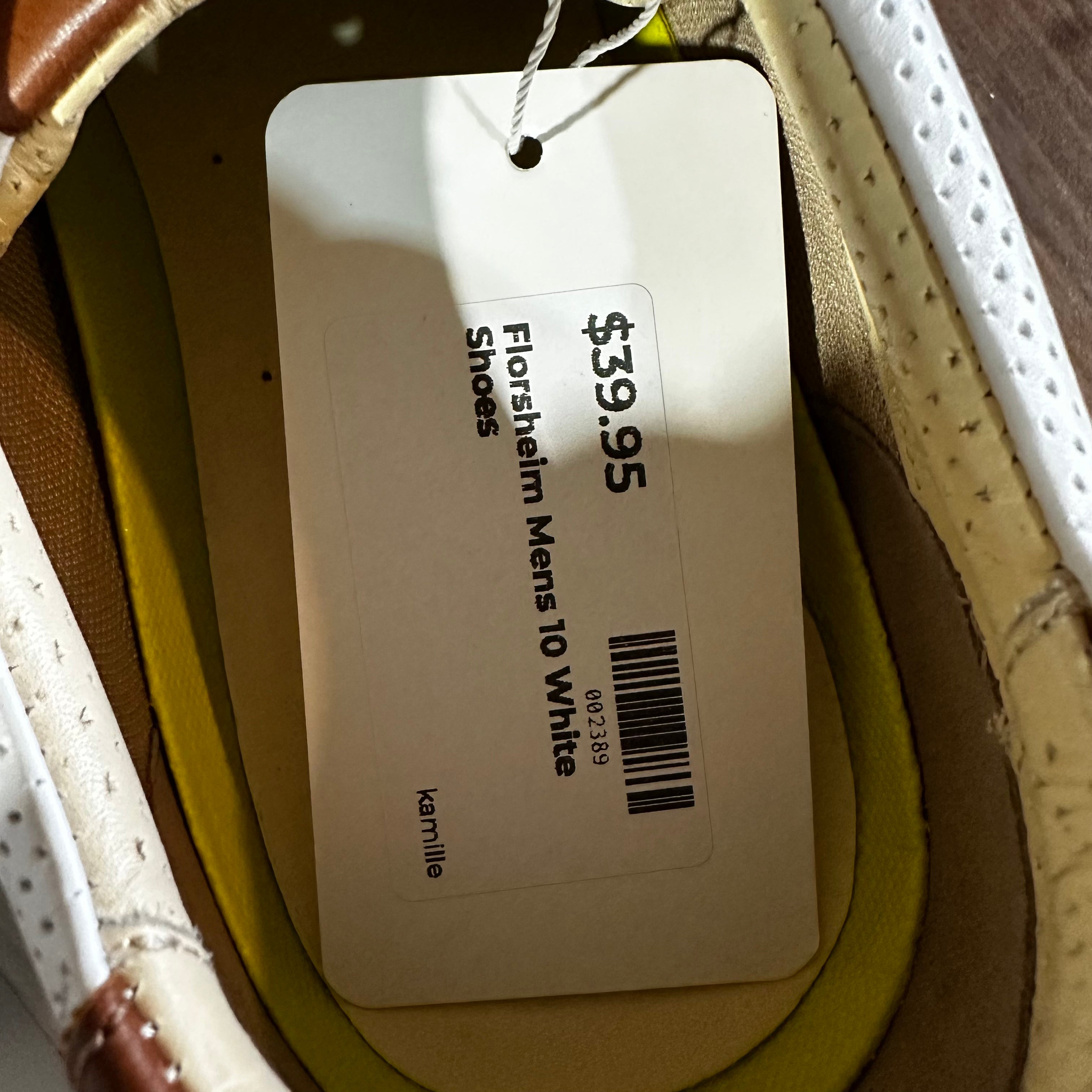 Florsheim Social Lace To Toe Casual Dress Shoe White Men 10