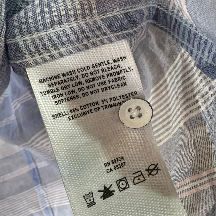 Columbia Womens XS Long Sleeve Casual Shirt Button Up Blue White