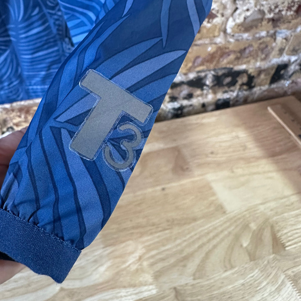 Southern Tide Men’s Windbreaker Hoodie Size Large Blue Palm Floral Full Zip