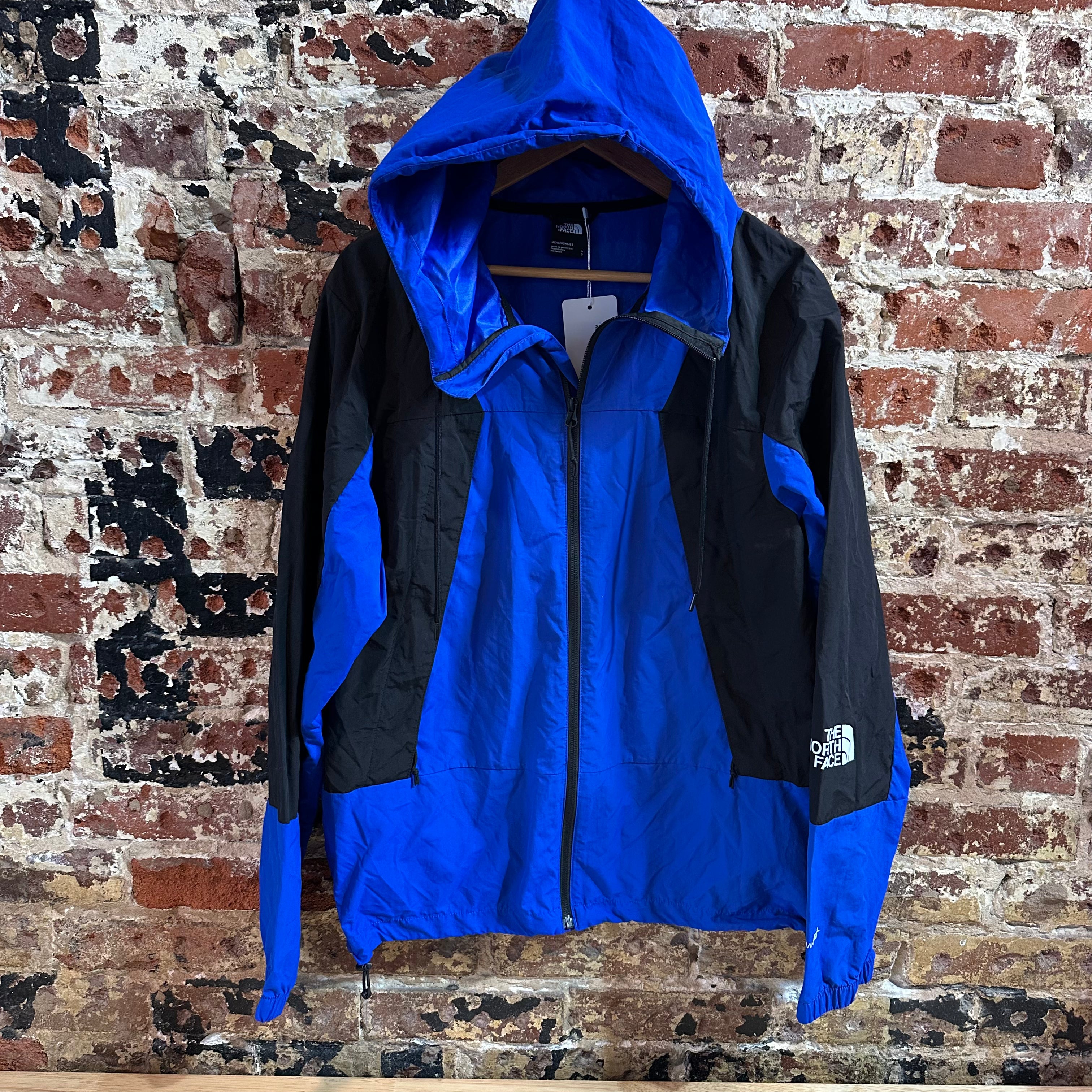 The North Face Jacket Mens Large Blue Windwall Outdoors Hiking Full Zip