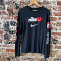 Nike Air Mens Size Small Black Long Sleeve T-Shirt Graphic