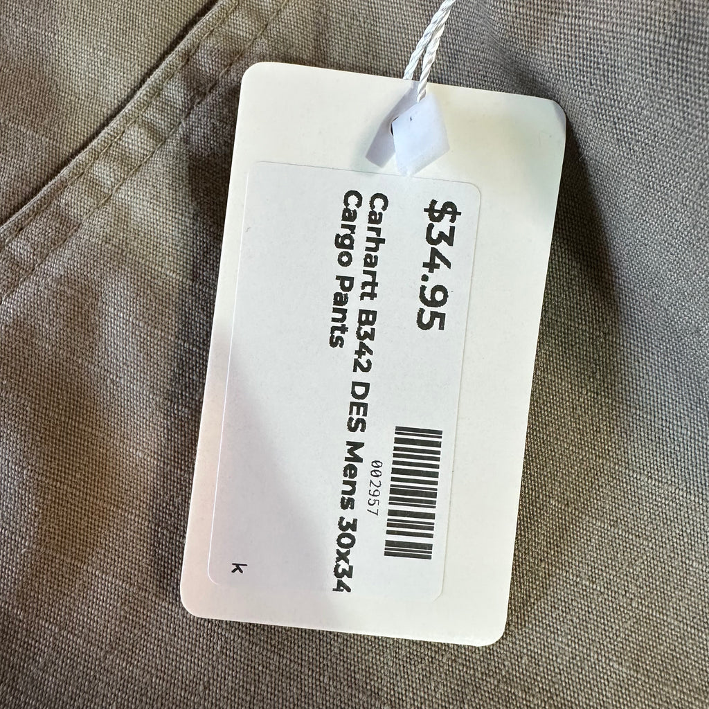 Carhartt B342 DES Mens 30x34 Cargo Pants