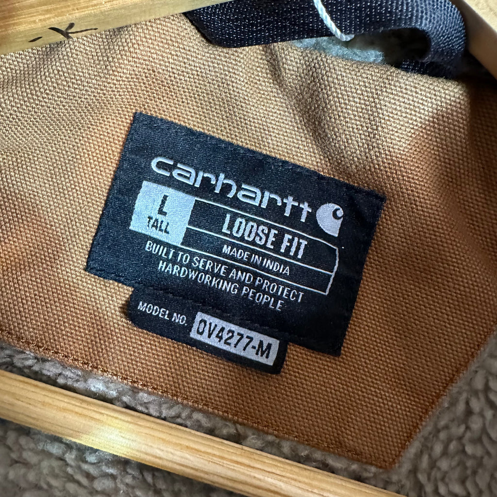 Carhartt Brown Sherpa Lined Men's Large Tall Vest