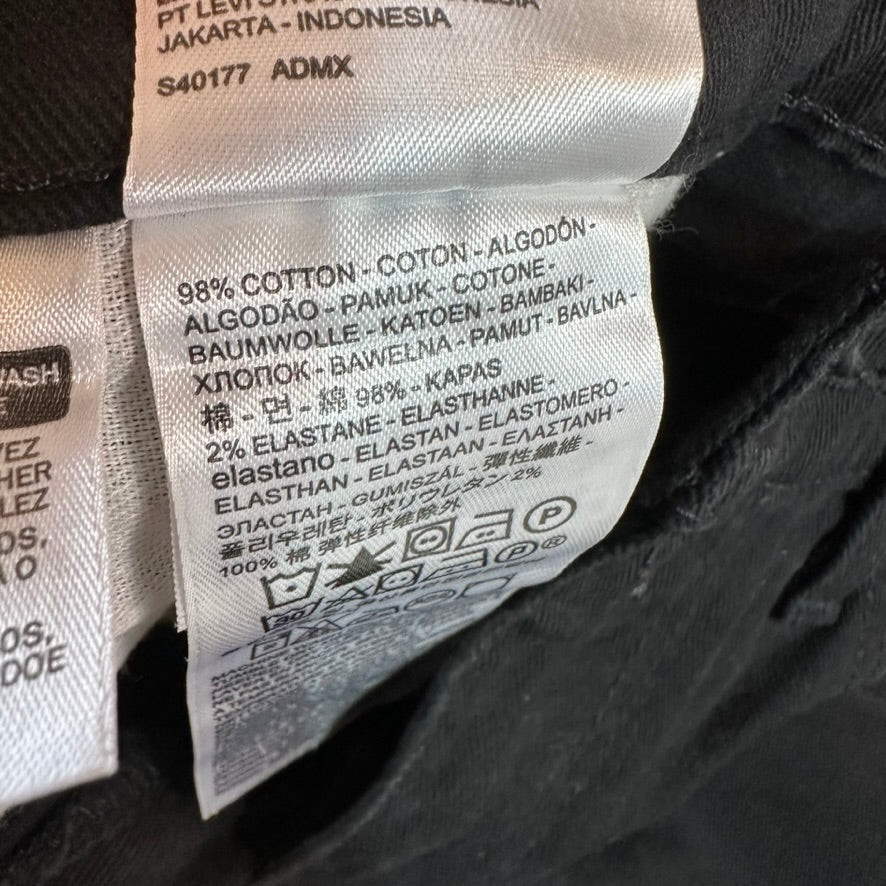 Levis 510 Skinny Jeans Men's 31x32 Black Denim