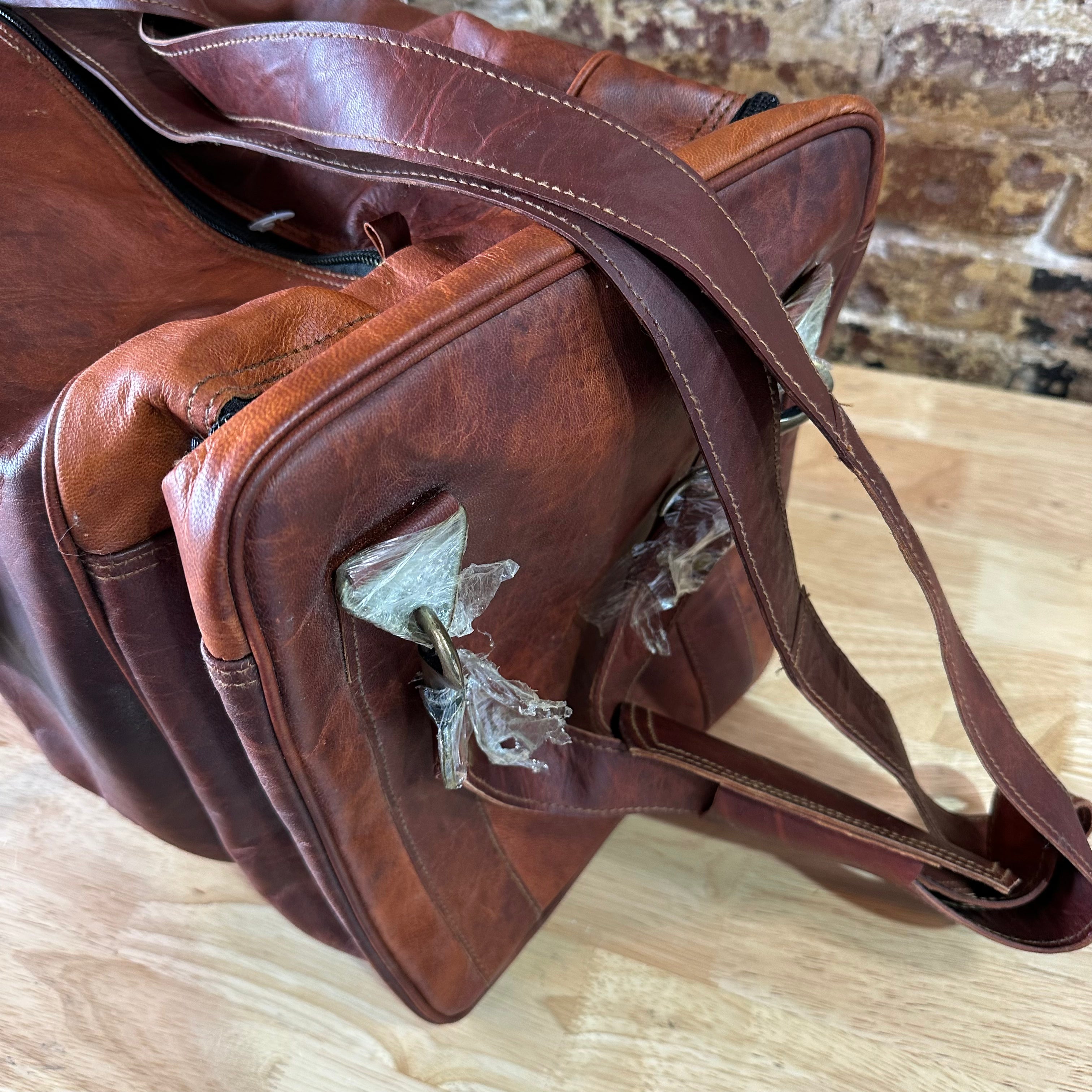 Cuero Handmade Leather Duffel Large Travel Gym Sports Overnight Weekender Bag