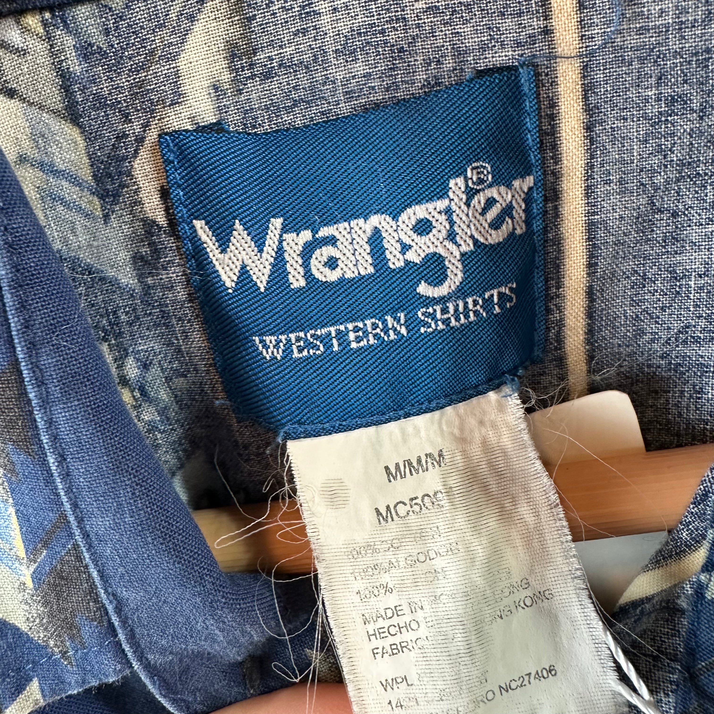VTG Wrangler Mens Medium Aztec Western Shirt
